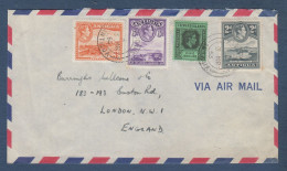 ANTIGUA -  Lettre Affranchissement Mixte Avec LEEWARD ISLANDS - 1858-1960 Colonie Britannique