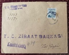 TURKEY,TURKEI,TURQUIE ,TURKIYE CUMHURIYETI  ZIRAAT BANKASI ,ISTANBUL  TO TASKOPRU ,1958 ,COVER - Lettres & Documents