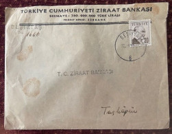 TURKEY,TURKEI,TURQUIE ,TURKIYE CUMHURIYETI  ZIRAAT BANKASI ,ISTANBUL  TO TASKOPRU ,1958 ,COVER - Brieven En Documenten