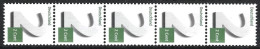 Germany 2013 Ziffer 2c MNH Strip Of 5 From Roll With Number At Back - Unused Stamps