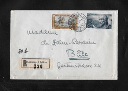 1930 PRO JUVENTUTE ► R-Brief Von Lausanne Nach Basel    ►SBK-J50,J52◄ - Covers & Documents