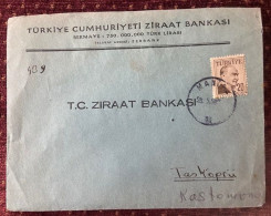 TURKEY,TURKEI,TURQUIE ,TURKIYE CUMHURIYETI  ZIRAAT BANKASI ,MANISA  TO TASKOPRU ,1958 ,COVER - Brieven En Documenten