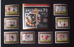 YEMEN 1980 FOOTBALL WORLD CHAMPIONSHIP ARGENTINA 78 MICHEAL CATALOGUE 1592/1599 -1600 SHEET MNH - Yemen