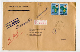 SENEGAL -  Affranchissement Sur Lettre Recommandée Par Avion - Scoutisme Baden Powell - Storia Postale