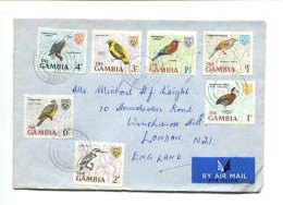 GAMBIE -  Affranchissement Sur Lettre Par Avion - Oiseaux - Gambia (1965-...)