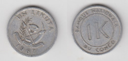 1 LIKUTA 1967 - Congo (Republic 1960)