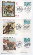 - 3 FDC JOURNÉE DU TIMBRE - RELAIS DE POSTE - PARIS 24.3.1973 - - Stamp's Day
