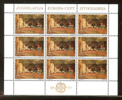 YOUGOSLAVIE N°1573/1574** En Feuille De 9 Timbres (Europa 1977) - COTE 13.50 € - 1977