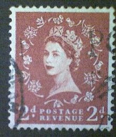 Great Britain, Scott #356, Used(o), 1958, Wilding: Queen Elizabeth II, 2d, Light Red Brown - Usati