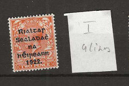 1922 MNH Ireland  Mi 15-I-I (4 Lines Of Shading) Postfris** - Nuovi