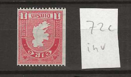 1940 MNH Ireland  Mi 72-C-Z Coil Stamp, Perf 15, Inverted Watermark Postfris** - Ongebruikt