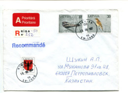 LITUANIE -  Affranchissement Sur Lettre Recommandée - Oiseau / Blason - Lithuania
