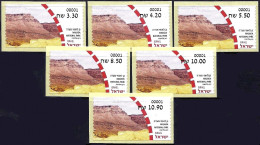 ISRAEL 2023 - National Parks In Israel - Masada National Park - 6 Philatelic Service ATM # 001 Labels - MNH - Archéologie