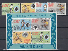 British Solomon Islands 1975  - 5th South Pacific Games - Set And S/S (12-12) - Isole Salomone (...-1978)