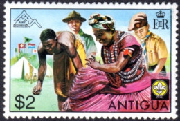 Antigua, 1975, Mi 380, World Scout Jamboree, Norway, Dahomey Dancers, 1v Out Of Set, MNH - Tanz