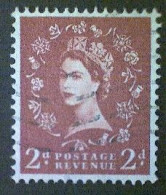 Great Britain, Scott #356, Used(o), 1958, Wilding: Queen Elizabeth II, 2d, Light Red Brown - Usati