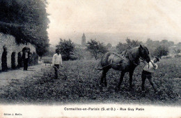 CORMEILLES EN PARISIS  -  Rue Guy Patin  -  Animation  -  Travaux Des Champs Cheval - Cormeilles En Parisis