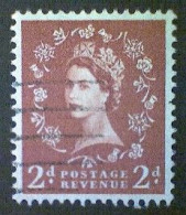 Great Britain, Scott #356, Used(o), 1958, Wilding: Queen Elizabeth II, 2d, Light Red Brown - Usati