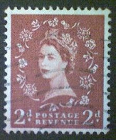 Great Britain, Scott #356, Used(o), 1958, Wilding: Queen Elizabeth II, 2d, Light Red Brown - Usati