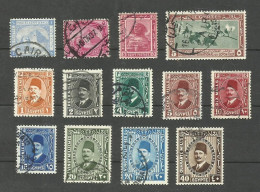 Egypte N°34, 41, 48, 115, 118, 119, 121, 122, 123, 124 à 125B Cote 4.35€ - Used Stamps