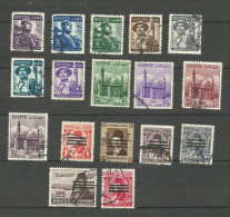 Egypte N°312 à 319, 320A, 321, 322, 331, 332, 335, 337, 342, 344 Cote 5.55€ - Used Stamps