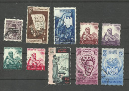 Egypte N°335, 363 à 366, 367A, 368, 370, 374, 375 Cote 4.55€ - Used Stamps