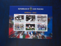 Rep. San Marino 2002 Campionati Mondiali Di Calcio MNH** Foglietto - Unused Stamps