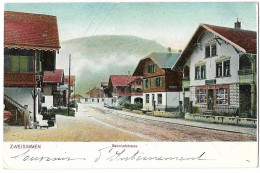 ZWEISIMMEN: Bahnhofstrasse Mit Handlung/Mercerie ~1910 - Zweisimmen