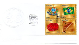 2010 Brasil Upaep  FDC National Symbols. Shipping From Costa Rica By International Tracking Mail - Brieven En Documenten