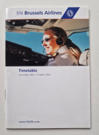 Guide Horaires : SN BRUSSELS AIRLINES 2003-2004 - Horaires