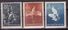 ITALIA - Trieste-Zona B - 1951 LOT, ANIMALS,ANIMALI DOMESTICI - MVLH*, MLH*VF - Nuevos