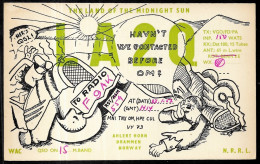 1957 Carte QSL NORWAY - Ahlert HORN - DRAMMEN - (illustration Accident Auto Automobile) - LA2Q - Altri & Non Classificati