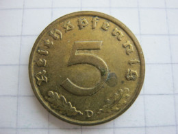 Germany 5 Reichspfennig 1939 D - 5 Reichspfennig