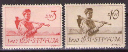 ITALIA - Trieste-Zona B -1951 Mi 50-51 1.MAGGIO - MLH* VF - Nuovi