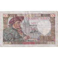 France, 50 Francs, Jacques Coeur, 1942, X.165, TB, Fayette:19.18 - 50 F 1940-1942 ''Jacques Coeur''