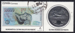 2021-ED. 5505 - NUMISMÁTICA. Último Billete Y Moneda En Pesetas - USADO - Used Stamps