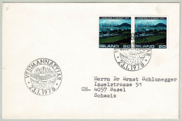 Island 1978, Brief Vestmannaeyiar - Basel, Heimaey, Insel / Ile / Isle, Vulkan / Vulcain / Volcano - Volcanes