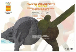 2021-ED. 5500 H.B.- MUJERES EN EL DEPORTE. OLÍMPICAS PRIMERAS MEDALLISTAS POR EQUIPOS FEMENINOS ESPAÑOLES - USADO - Used Stamps