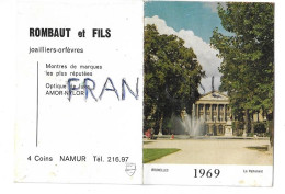 Calendrier 1969. Parlement De Bruxelles. Rombaut Et Fils, Joailliers-orfèvres, Namur - Petit Format : 1961-70