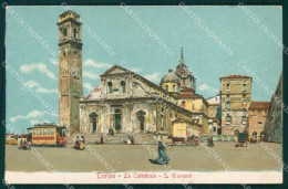 Torino Città Cattedrale San Giovanni Tram PIEGHINA Cartolina MZ8080 - Altri & Non Classificati