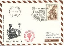 Austria Cover Ballonpost 53. Ballonpostflug Ramingstein 19-4-1975 - Balloon Covers