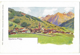 KLOSTERS PLATZ: Meisser Künstler Litho ~1900 - Klosters