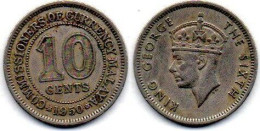 MA 25203  /  Malaya 10 Cents 1950 TB+ - Malaysia