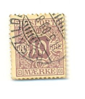 Sello Usado Dinamarca. Taxe Journaux. Yvert Nº 4taxe. Filigrana Corona. 2dina-4taxe - Used Stamps