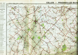 Institut Géographique Militaire Be - "CELLES-FRASNES LES BUISSENAL" - N° 37/3-4 - Edition: 1964 - Echelle 1/25.000 - Cartes Topographiques