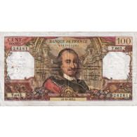 France, 100 Francs, Corneille, 1972, T.665, TB+, Fayette:65.40 - 100 F 1964-1979 ''Corneille''