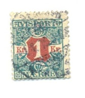 Sello Usado Dinamarca. Taxe Journaux. Yvert Nº 8taxe. Filigrana Corona. 2dina-8taxe - Used Stamps
