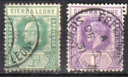 Sierra Léone - 1912 - Roi George V - 2 Timbres - Sierra Leone (...-1960)