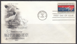SALE !! 50 % OFF !! ⁕ USA 1966 ⁕ 50th. Migratory Bird Treaty US-Canada ⁕ FDC Cover, Pittsburgh - 1961-1970