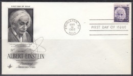 SALE !! 50 % OFF !! ⁕ USA 1966 ⁕ Albert Einstein 8c. ⁕ FDC Cover Princeton - 1961-1970